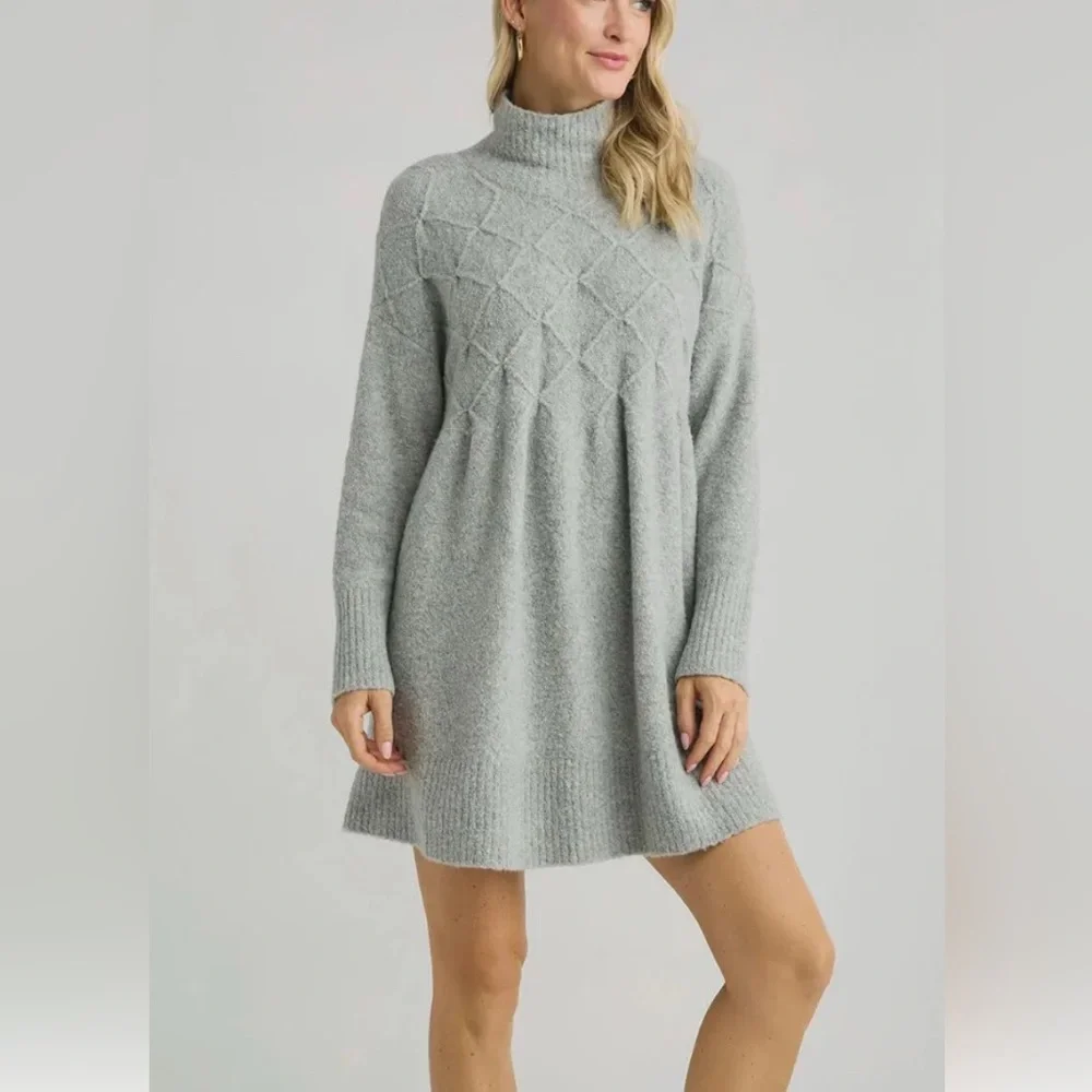 Free People Jaci Sweater Dress Gray Size L
